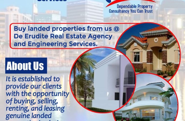 Build/Sell/Lease House or Lease/Buy/Sell Land with us @ De Erudite Real Estate Agency and Engineering Services