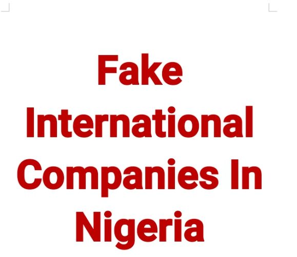 Shocking: Fake International Companies In Nigeria (Exposition 1)