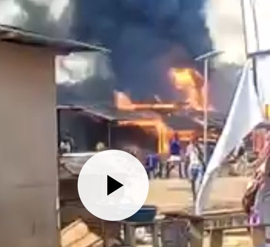 JUST IN: [Video] How Unknown Gunmen Invade Hometown Of Kanu’s Lawyer, Raze Market, Structures, As Residents Desert Homes