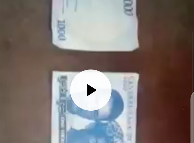 BREAKING: See Video Of Counterfeit New Naira Notes In Circulation