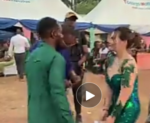 VIDEO: What A Hilarious Dance! People React As Nigerian Man Traditionally Marries Oyibo Woman, Stuns Crowd With Dance