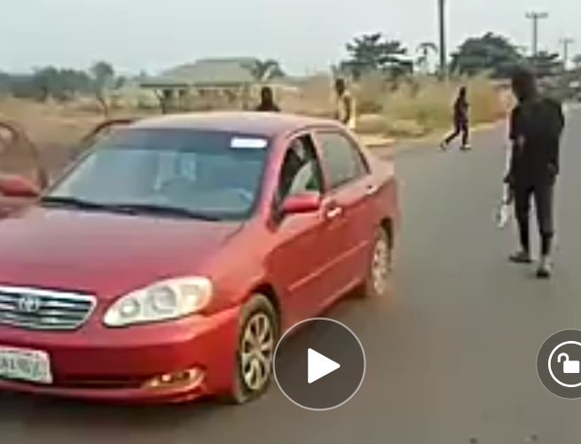 BREAKING: [VIDEO] What Has Peter Obi Done For You? Unknown Gunmen Queries Obidient, Rains Bullets On His Car