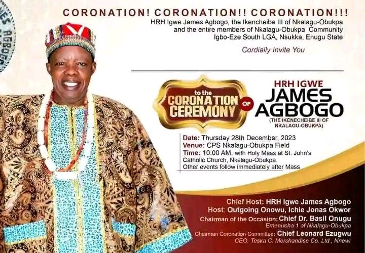 BREAKING: Enugu Igwe-Elect Allegedly Missing Days to His Coronation