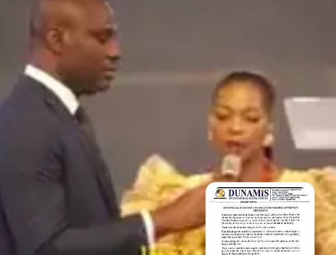 Dunamis International Gospel Center Releases Statement, Defends Senior Pastor Enenche over Trending Veronica’s Saga