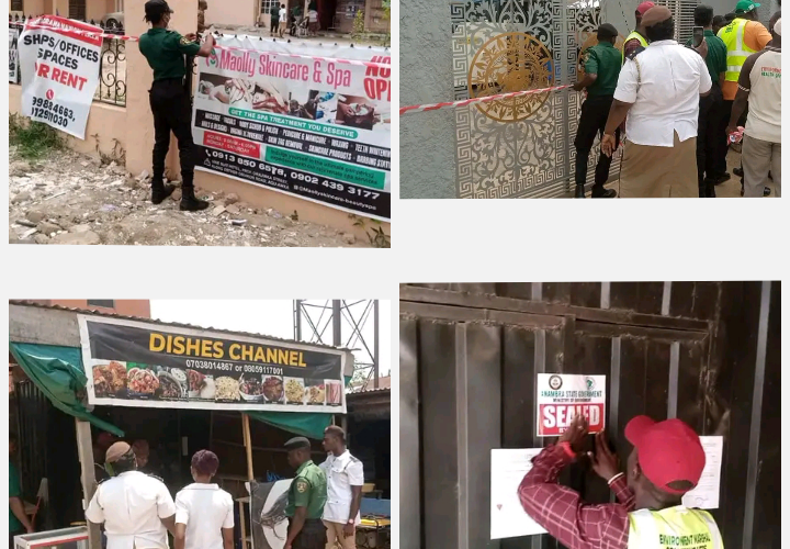 [PHOTOS]:Ocha Brigade Shuts Down Anambra Businesses, Hotels for Non-Compliance with Court Summons