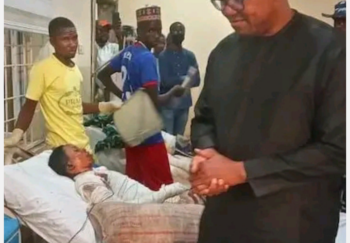 [PHOTOS]:Peter Obi Visits Kano Mosque Attacked Victims