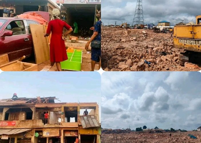 PHOTOS: Enugu State Govt Demolishes Popular Market in Nsukka